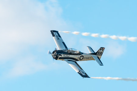 Leszno, Poland - June, 22, 2024: Antidote Airshow Leszno, The Flying Bulls T-28 Troyan,...