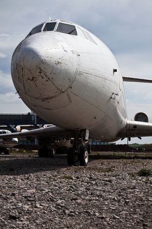 Abandoned and unsupported old Russian aircraft of civil aviation        