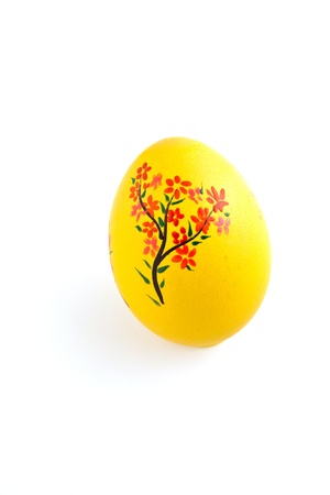 Hand painted colorful decorated eggs for Easterの写真素材