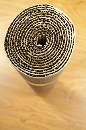 Folded sheet of paper packaging from cardboard with genericの写真素材