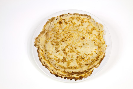 Traditional Turkish stuffed baked round vintage clay sach