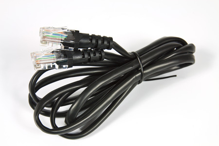 Black cable to connect between the computer and Internet network