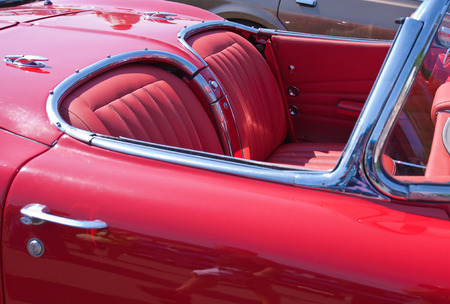 Detail of a classic vintage carの写真素材