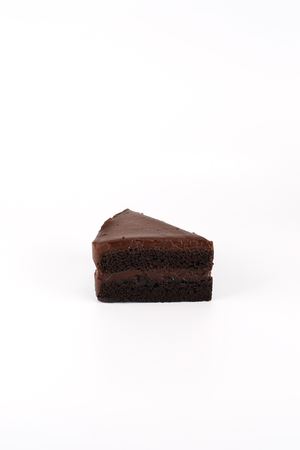 Chocolate Cake Isolated, white Backgroundの写真素材
