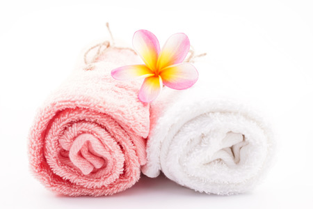 Frangipani with Clean Towel, Spa and Relax Conceptの写真素材
