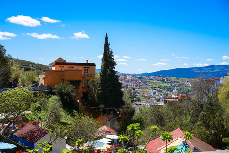 The Mountain View near Chefchaouen, Blue City of northwest Moroccoの写真素材