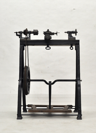 Historical clockwork latheの写真素材