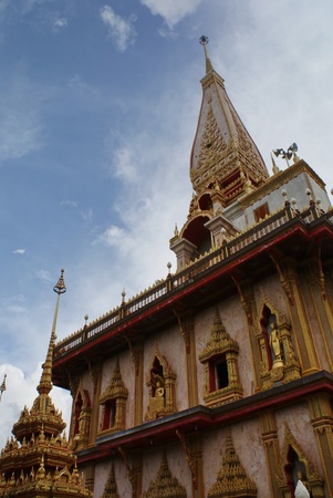 chalong temple in phuketの写真素材