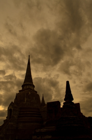 ancient buddhist temple in Ayutthaya, Thailandの写真素材