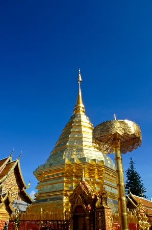Buddhist temple in Chiang Mai, Thailandの写真素材
