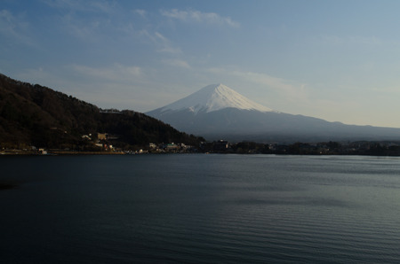 Mount Fuji and Kawaguchiko Lakeの写真素材