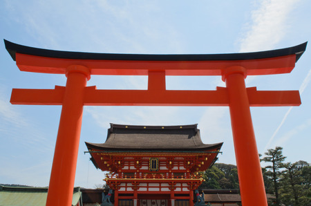 red gate of Japanese templeのeditorial素材