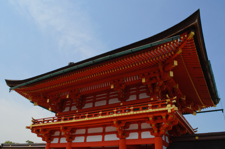 red gate of Japanese templeのeditorial素材