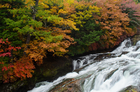 Ryuzu waterfallの写真素材