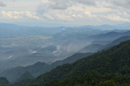 foggy mountainの写真素材