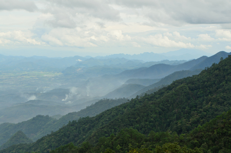 foggy mountainの写真素材