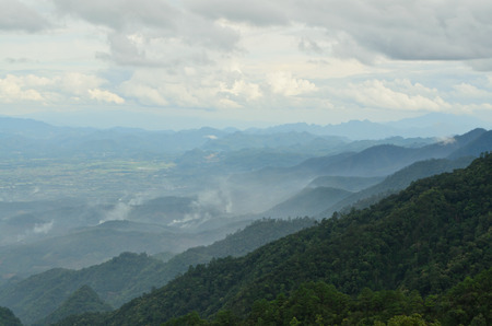 foggy mountainの写真素材