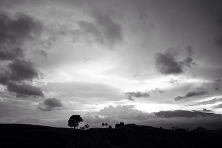 Philippine rural in black and whiteの素材