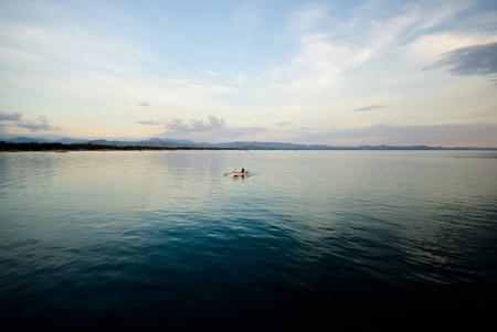Fishing at the sea