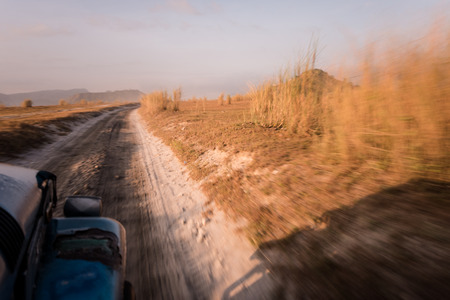 Exploring Mt. Pinatubo. An hour of 4x4 ride through Capas, Tarlac route and 1.5 hour walk to the summit. Circa 2015の写真素材