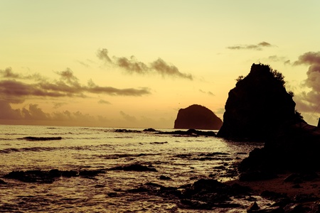 Photographing rock formation at sunriseの素材