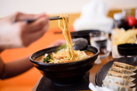 Japanese food served on the table.の写真素材