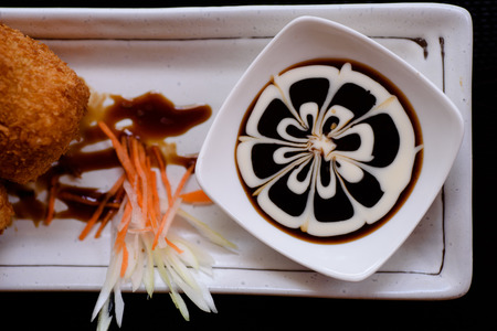 Japanese food served on the table.の写真素材