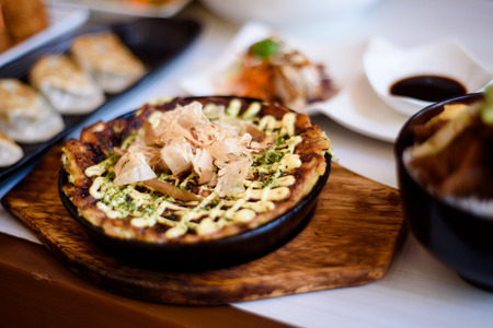 Japanese food served on the table.の写真素材