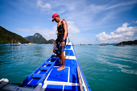 Heading for an island adventure El Nido, Palawan.のeditorial素材