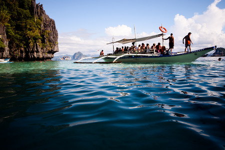 Paradise island and crystal clear water of El Nido, Palawan, Philippines.のeditorial素材