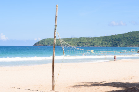 White sand of Nakpan Beach, Palawan, Philippinesの写真素材