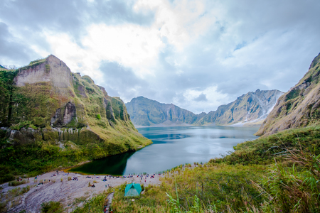 Mt.Pinatubo crater lake, a beautiful disaster.の写真素材