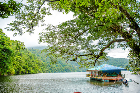 Serene Bulusan Lake at Sorsogon, Philippines.の写真素材