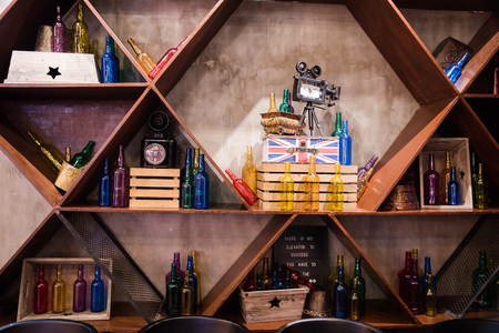 Creative display rack for wall decoration.の写真素材