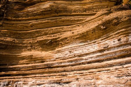 Wavy lines of rock formation of Animasola Island at Masbate, Philippines.