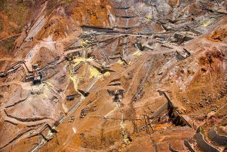 Sulfur mine at Mt.Owakudani, Hakone, Japan.