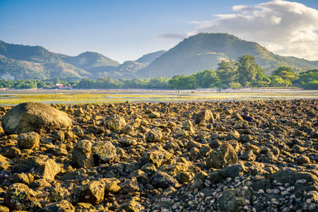 Beautiful seascape at the beach of Lian, Batangas.の写真素材