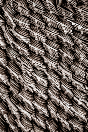 Clay roof tiles Grunge Style background 
