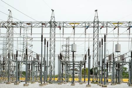 High voltage switchgear in substation