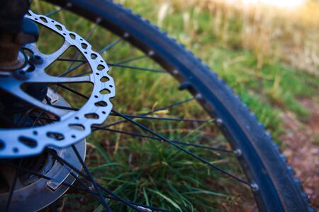 Bicycle view from wheel