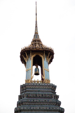 Low angle view from a steeple from a thailand temple in Bangkokのeditorial素材