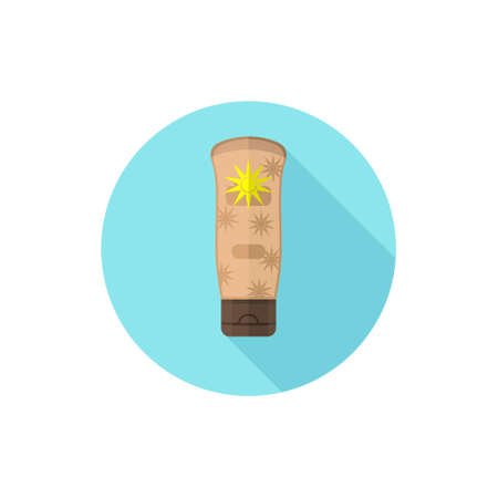 Flat design Sunscreen. Vector illustration simple iconのイラスト素材