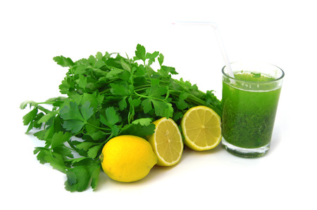 parsley, lemon juiceの写真素材
