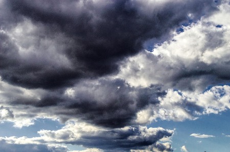 black cloudsの写真素材