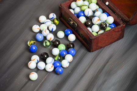 love children and marblesの写真素材