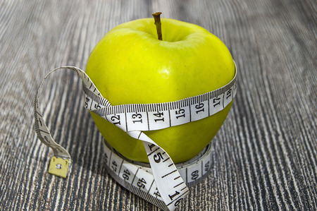 The benefits of eating apples, apples helps to lose weight,の写真素材