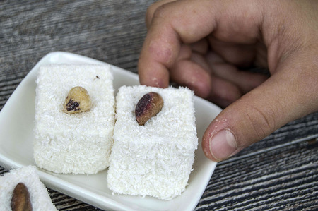 get a turkish delight and eatの写真素材