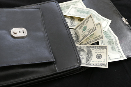 business man's money bagの写真素材