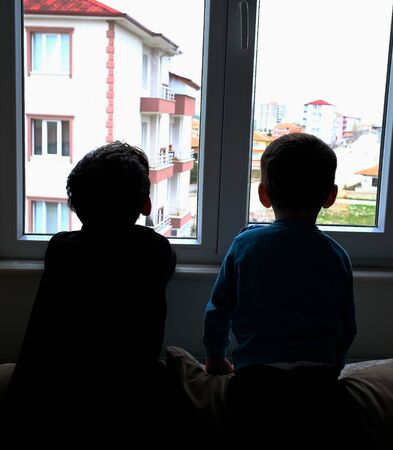 stay at home due to corona virus, stay home and Covid-19,の写真素材