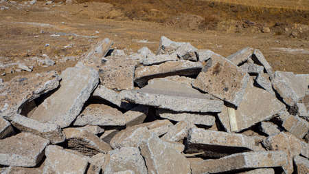 environmental solid waste, polluting the environment, concrete waste, construction waste,